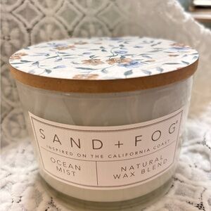 Sand + Fog Ocean Mist Candle with Floral Lid